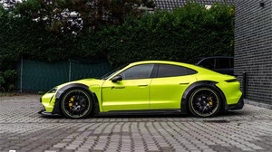 Pour Porsche pour Taycan Kit à corps large en fibre de carbone de style PD avec diffuseur de lèvre avant Spoiler jupe latérale passage de roue-état neuf - Product Image 5