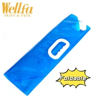 Sac à eau pliable portable avec bec verseur, emballage liquide pour boissons réutilisable de qualité alimentaire transparent avec logo personnalisé, 1L 4L 5L 10L