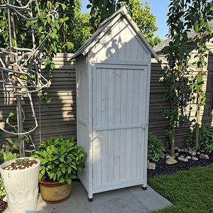 Armoires de rangement de jardin extérieures écologiques et imperméables en <span class=keywords><strong>bois</strong></span>, abri pour <span class=keywords><strong>bois</strong></span> de chauffage, rangement d'outils, montage facile - Product Image 4