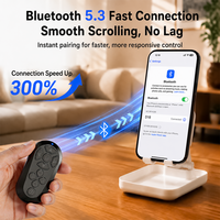 Télécommande sans fil Bluetooth pour TikTok, vidéo courte, selfie, zoom, déclencheur compatible avec iOS Android, rechargeable