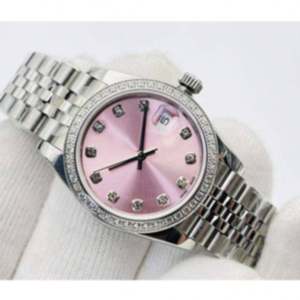 Montre de luxe en moissanite de haute qualité, montre automatique mécanique avec calendrier pour femmes, montres-bracelets en acier inoxydable tendance - Product Image 3