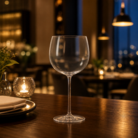 Gobelet à vin vintage en verre sans plomb à long pied