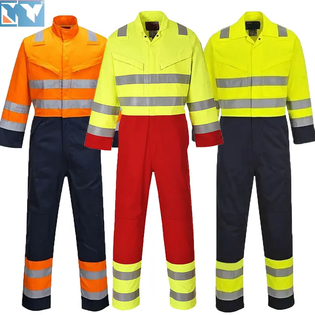 Factory Price Cheap Fire Retardant Coverall Highly Visible Water Proof Safety Coveralls fr Clothing Wholesale