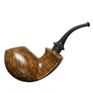 Muxiang Handmade Briar Wood Pipe Bent Shape Tobacco Pipe For Men - Product Image 5