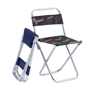 Chaise de camping pliable ultra-légère avec dossier, mini structure métallique, personnalisable avec logo, pour la pêche et les activités de plein air - Product Image 3