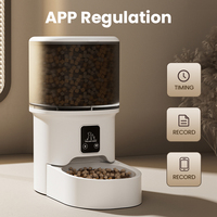 Comedero Automático Inteligente y Moderno para Mascotas, Perros y Gatos, Control por Aplicación, Control Remoto, Alimentación Programada y Cuantitativa, Resistente al Agua IPX5