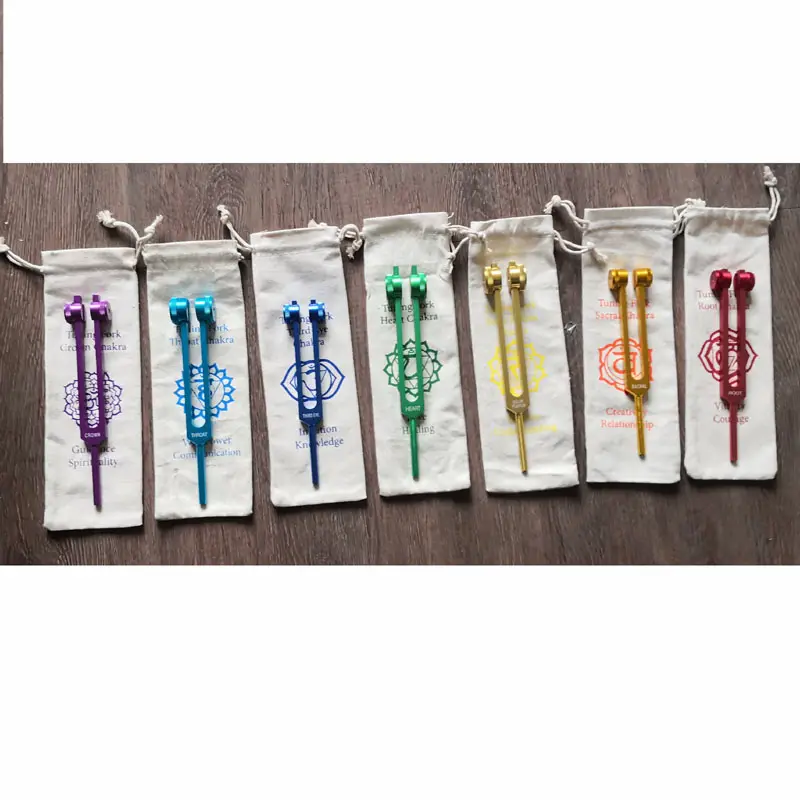 Chakra tuning fork sets for sound healing therapy and chakra balancing yoga and meditation healing tools sound bath