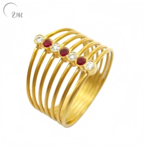 แหวนเพชรทับทิม 18k จาก UM jewelry สำหรับทุกเพศ เหมาะสำหรับใส่ทุกวัน ของขวัญวันครบรอบแต่งงาน - Product Image 5
