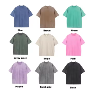 Nhà sản xuất tùy chỉnh axit rửa t Áo sơ mi rửa đau khổ cổ điển tùy chỉnh t Áo sơ mi thương hiệu của riêng bạn Heavyweight T-Shirt Chất <span class=keywords><strong>l</strong></span>ượng cao - Product Image 3