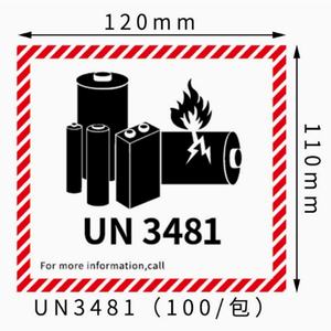 Etiqueta Autoadhesiva Metálica para Prevención de Incendios de Baterías UN3481 - Product Image 3