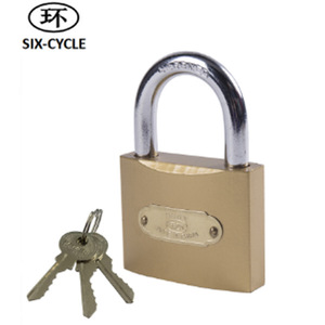 Brass Colored Iron Padlock 25 32 38 50 63 75mm Rectangular Single Lever <b>Locking</b> For Gate <b>Cabinet</b> Window Security - Product Image 4