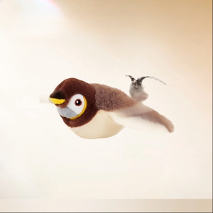 Plüsch Haustier Durable Chew Flapping Wings Sparrow Elektrisch angetrieben Realistisch Selbst spielen Interaktive Katze Spielzeug Haustier Spielzeug - Product Image 2