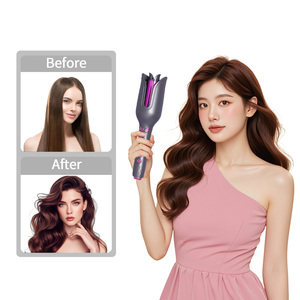 Xách Tay Tự Động Xoay Sóng Curling Sắt Phụ Nữ Của Gốm Điện Tóc <span class=keywords><strong>Curler</strong></span> Chuyên Nghiệp Curling Sắt Với LED Hiển Thị - Product Image 2