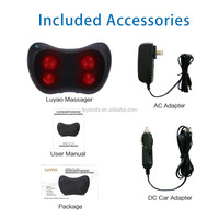 Coussin de massage électrique à pétrissage avec chaleur infrarouge, masseur Shiatsu 4 points pour le cou, les épaules et le dos, soulagement profond des douleurs musculaires