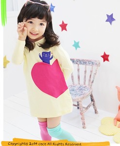 Ropa Infantil al por Mayor, Vestido Bonito de Manga Larga con Estampado de Corazón para Niñas Pequeñas, de Fabricante Chino - Product Image 5