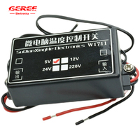 Interrupteur de température 5V XH-W1711, interrupteur à commande de température électrique -15~70 ℃   Interrupteur de contrôle de température réglable, coque noire