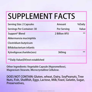 High Quality Probiotic Weight Loss Vegetable Capsules Suitable for Women's Smooth Digestive Function Herbal Probiotic Capsule - Product Image 2