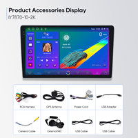 7870 Écran tactile 2K Android pour voiture, navigation GPS/AM/FM, radio multimédia vidéo pour lecteur Android Auto, 1 an