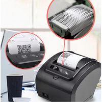 Impresora de Recibos POS de Alta Velocidad de 3 Pulgadas con Cortador Automático, Impresora de Facturas de 80 mm con USB, Serial, LAN, Bluetooth y Wifi para Restaurantes y Cocinas