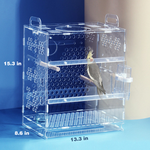 Boîte de rangement en acrylique haute transparence, Nid d'observation des oiseaux, Élevage de petits perroquets, Aménagement paysager, Boîte de présentation pour l'alimentation - Product Image 4