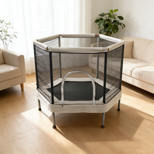 <span class=keywords><strong>Trampoline</strong></span> pour bébé Zoshine 5 pieds, <span class=keywords><strong>petit</strong></span> <span class=keywords><strong>trampoline</strong></span> pour enfants, pour la famille, le jardin, la maison, le fitness, avec 6 pieds, filet de sécurité et panier de basket-ball - Product Image 1