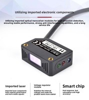 Saklar Fotoelektrik Laser Anti-Interferensi Tipe Cermin Reflektif LQL-318MNO Sensor Cahaya Tampak DC10~30V NPN Normal