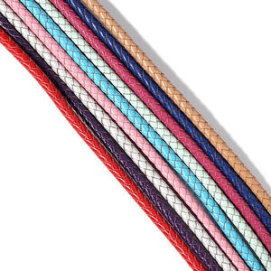 Wholesale Vintage Retro Round <b>Cord</b> 3mm 4mm 5mm 6mm 8mm Genuine <b>Braided</b> Leather <b>Cord</b> for Making Jewelry - Product Image 3