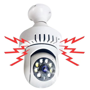 HD an ninh mạng không dây thông minh 360 độ <span class=keywords><strong>wifi</strong></span> E27 Bóng đèn máy ảnh khói báo động <span class=keywords><strong>wifi</strong></span> máy ảnh với khói <span class=keywords><strong>Detector</strong></span> - Product Image 1