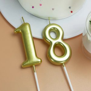 Compleanno all'ingrosso buon compleanno numero candele compleanno Glod candele con torta - Product Image 2