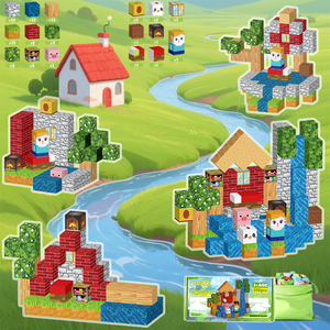 Juego de Bloques de Construcción Cube <span class=keywords><strong>World</strong></span> de 100 Piezas Juguetes de Construcción STEM para Niños para Crear 30 Mundos Regalo Educativo Juguetes para Niños Pequeños - Product Image 6