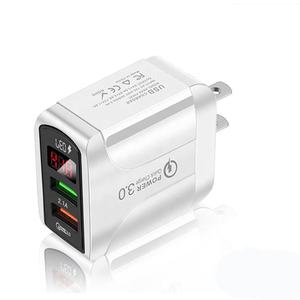 อะแดปเตอร์ชาร์จเร็วแบบดิจิตอล 2USB รุ่นใหม่ 5V4.1A QC3.0 รองรับปลั๊ก US EU UK สำหรับโทรศัพท์มือถือ - Product Image 1