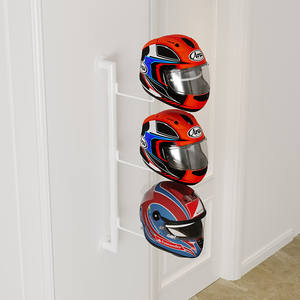 Support mural pour casque et casquette de basketball, idéal pour les chantiers de construction, les ateliers et les salons. - Product Image 2