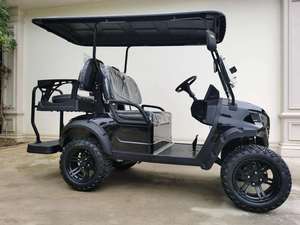 Voiture de golf électrique classique à 4 places, grandes roues, certifiée CE, véhicule utilitaire, batterie 48V, autonomie de 90 km, chasse - Product Image 3