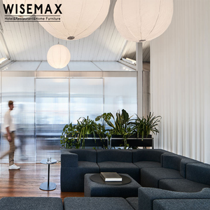 WISEMAX FURNITURE Modern minimalist home hotel <span class=keywords><strong>hobby</strong></span> sezionale sofa cafe shop blue soft fabric divano modulare per soggiorno - Product Image 4