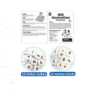 Machine d'apprentissage du vocabulaire des lettres Jinming 2 en 1 32 cartes/<span class=keywords><strong>10</strong></span> cubes <span class=keywords><strong>de</strong></span> lettres/<span class=keywords><strong>20</strong></span> blocs <span class=keywords><strong>de</strong></span> chiffres mots <span class=keywords><strong>jeu</strong></span> éducatif - Product Image 4
