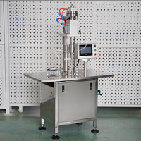 Machine de remplissage semi-automatique pneumatique pour aérosols Bag-on-Valve, pour produits alimentaires, boissons et produits chimiques, conditionnement plastique/métal 200 ml, 220V/380V
