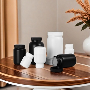 100cc 200cc 500cc 1000c Negro Cuidado DE LA SALUD Tableta Contenedor de polvo Boca ancha Cápsula de píldora de vitamina vacía <span class=keywords><strong>Botella</strong></span> de plástico - Product Image 2