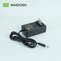 Adaptateur secteur HX08-1202 AC/DC, entrée universelle pour USA/UK/EU, 12VDC 2A 24W, haute efficacité, pleine charge, boîtier en plastique pour PC