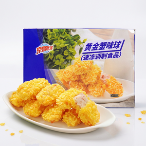 Boulettes de crabe au fromage panées surgelées style coréen avec flocons de maïs pour enfants, restaurant <span class=keywords><strong>halal</strong></span>, street food, collation surgelée en boîte - Product Image 1