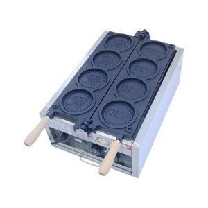 เครื่องทำวาฟเฟิลเหรียญทองญี่ปุ่นไฟฟ้า 220V/110V สำหรับใช้ในเชิงพาณิชย์ ทำเค้ก 4 ชิ้น รูปเหรียญ 10 <span class=keywords><strong>เยน</strong></span> อัตโนมัติ ทำคุกกี้ รับทำโลโก้ ใหม่ รับประกัน 1 ปี - Product Image 2