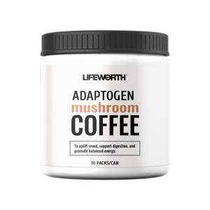 LIFEWORTH Café saludable para adultos Alternativa <span class=keywords><strong>Ganoderma</strong></span> <span class=keywords><strong>Lucidum</strong></span> Mushroom Suplementos cerebrales bajos en cafeína con Arabica Ashwagandha - Product Image 1