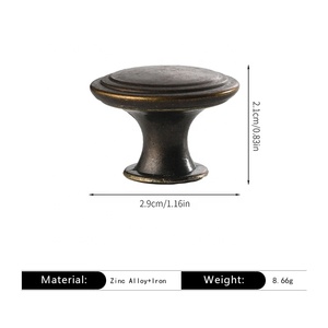 Tiradores de cajón de un solo agujero con cara de Animal antiguo, muebles de aleación de Zinc, armarios, caja de madera, tiradores para muebles de tocador de cocina - Product Image 3