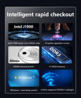 Sistema POS de Pantalla Táctil Dual de 15.6 Pulgadas, Android/Windows 10, 4GB+64GB, Wi-Fi 6, Tecnología NFC, Escáner de Códigos de Barras 2D QR, Caja Registradora