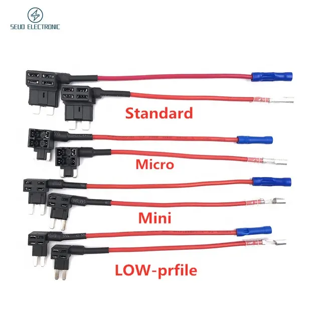 Adaptador de torneira 12V Add-A-Circuit Micro Mini padrão Fords Atm Apm Blade Auto suporte e fusível