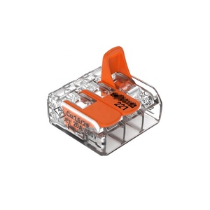 100% ขั้วต่อสายไฟเบอร์ Wa 221-413ของแท้3POS ขั้วต่อสปริง32A 5.6มม. ขั้วต่อตัวเมีย - Product Image 1