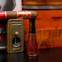 Embout de cigare de luxe GUEVARA, calibre 4, imitation grain de bois, porte-cigare portable avec logo personnalisé, accessoires pour fumeurs