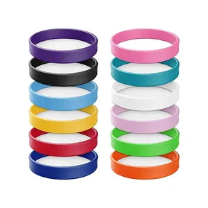 Khuyến mại kinh doanh Quà Tặng vui nhựa UV Silicone Charm cao su vòng đeo tay mỏng tùy chỉnh dây đeo cổ tay