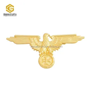 Broche de pino mede águia do cruz alemão do mundo de metal personalizado