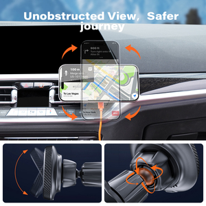 Soporte Magnético para Celular con <span class=keywords><strong>Cargador</strong></span> Inalámbrico para Auto, Fabricado en China, Material PC+ABS, 16 Imanes N52 - Product Image 5