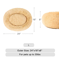 Coussin pour animaux de compagnie en peluche doux beignet lit pour chien lavable apaisant doux camas para perros grand luxe personnalisé chat chien lit pour animaux de compagnie